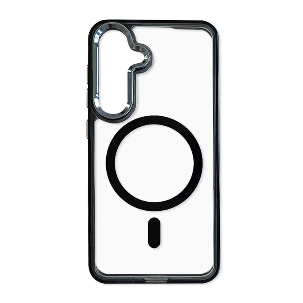 Imagen 1 del producto Case Coolbox GMobile para Samsung S25 Metal Glow con MagSafe, soporte integrado, antigolpes, negro